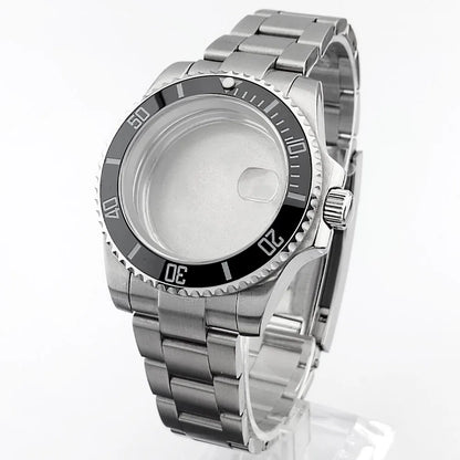    40.5mm sous-montre verre saphir boîtier en métal ajustement NH35/36/38 mouvement ajustement 28.5mm cadran pièces de montre accessoires boîte de montre bande