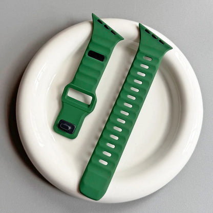 Bracelet en silicone irrégulier pour Apple Watch Ultra 49mm 40mm 41mm 44mm 45mm 46mm Correa Bracelet iWatch Series 11 10 9 8 7 6 SE