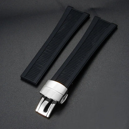 High Quality Watch Strap for Patek Philippe Nautilus Series 5711/5712/5980, Waterproof Silicone Watchband, 25-13mm Butterfly Buckle