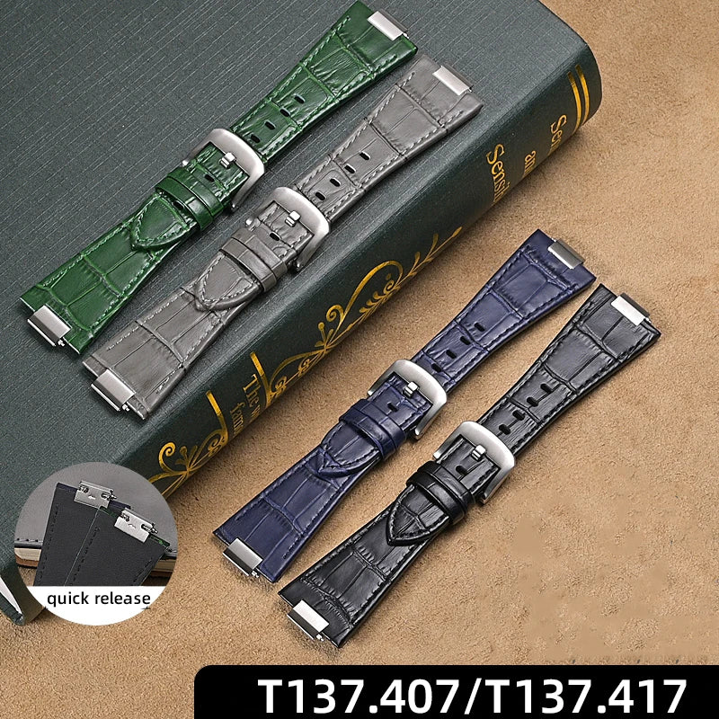Cinturino per orologio PRX da uomo T137 da 27*12mm per Tissot 40mm PRX T137 407 T137.417 a sgancio rapido nero/blu/grigio/marrone/verde