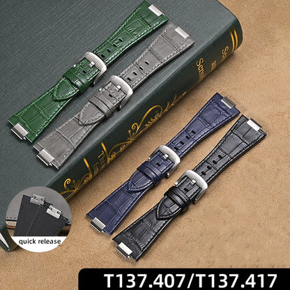 Cinturino per orologio PRX da uomo T137 da 27*12mm per Tissot 40mm PRX T137 407 T137.417 a sgancio rapido nero/blu/grigio/marrone/verde