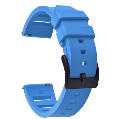 Bracelet de montre en caoutchouc fluoré FKM de qualité supérieure, à dégagement rapide, 20 mm 22 mm, bracelet de plongée souple et étanche, bracelet de remplacement pour montre
