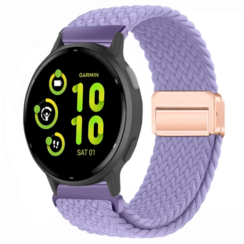 Bracelet magnétique en Nylon, 20mm 22mm, pour Garmin Forerunner 970 570 165 55 965 265/Venu 3, Bracelet de sport Garmin Active 6 5 Correa