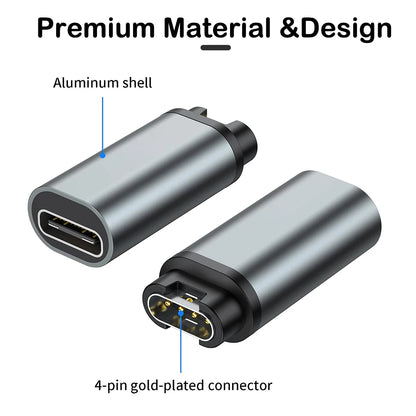 Adaptateur Portable de chargement de Type C/Micro USB/iOS, pour Garmin Fenix 7 7S 7X 6 6S 6X 5 5s 5X Venu 2 2S, convertisseur de chargeur de montre intelligente