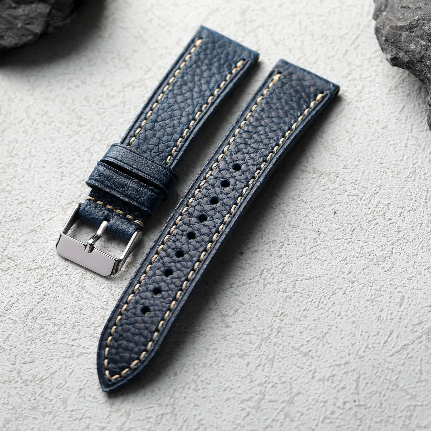 Cinturino in vera pelle italiana MBOX fatto a mano, cinturino da uomo in vera pelle marrone nera morbida non laminata da 18 20 22MM, cinturino per orologio in stile retrò