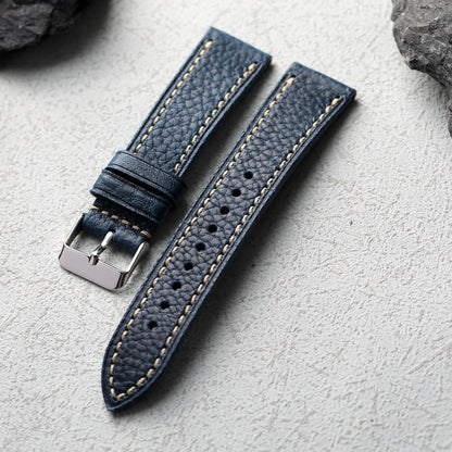 Cinturino in vera pelle italiana MBOX fatto a mano, cinturino da uomo in vera pelle marrone nera morbida non laminata da 18 20 22MM, cinturino per orologio in stile retrò