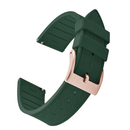 FKM Mosaic Rubber Watch Strap, 20mm 22mm, Quick Release, for Sport Diver, for Rolex Seiko Omega Cartier, Universal Belt