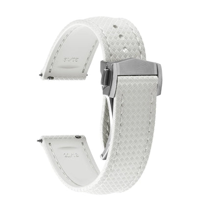 FKM Waterproof Rubber Watch Band Quick Release Deployment Clasp Straps 20mm 22mm Universal Watch Bracelet