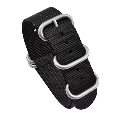 Bracelet en Nylon Noir de Haute Qualité pour Homme, Accessoire de Plongée à Rayures Militaires, pour Montre DW SeATM, 20mm 22mm