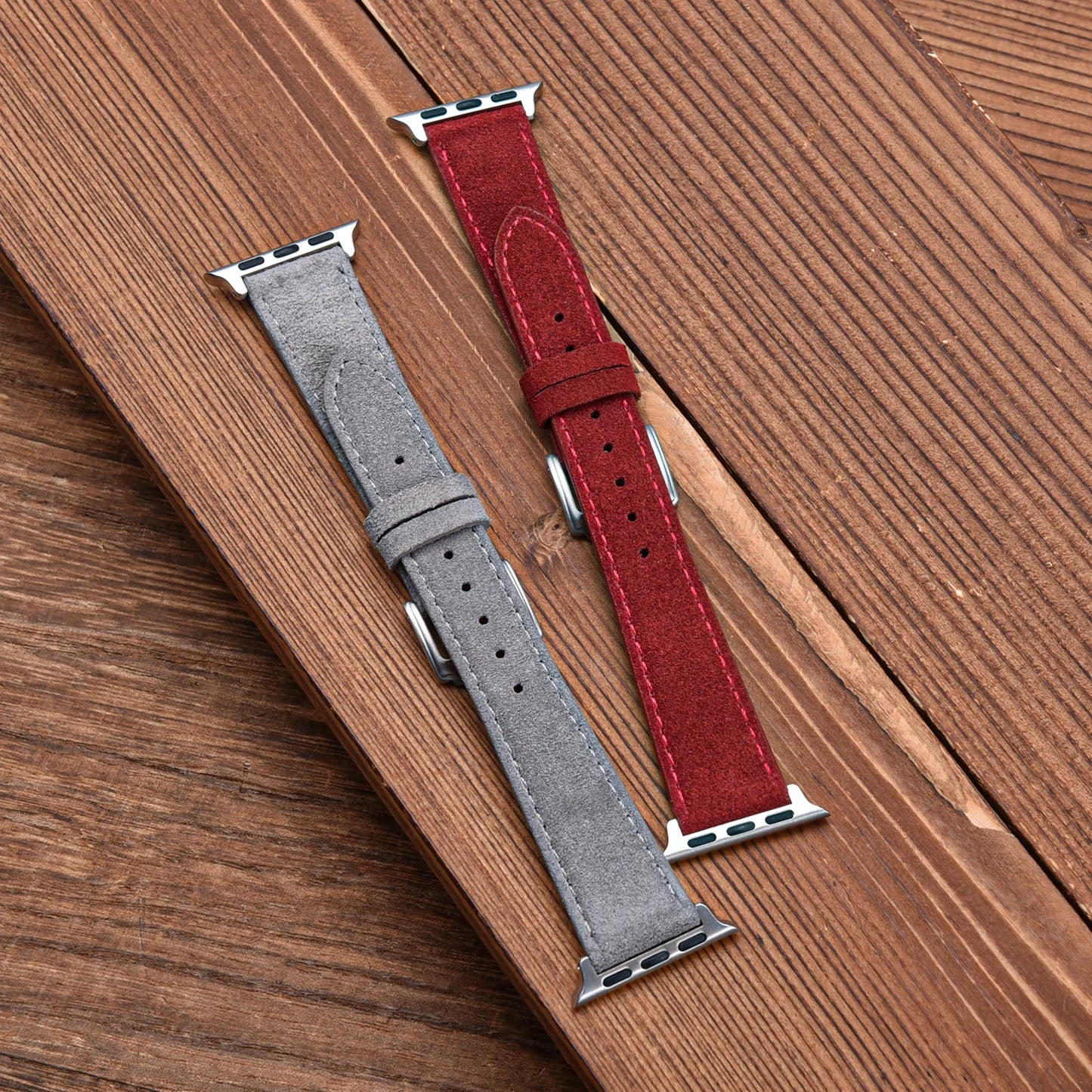 Cinturino per orologio in pelle scamosciata marrone 38mm 40mm 41mm per iWatch 8 7 6 5 SE, cinturino di ricambio 42mm 44mm 45mm per Apple Watch da donna e uomo