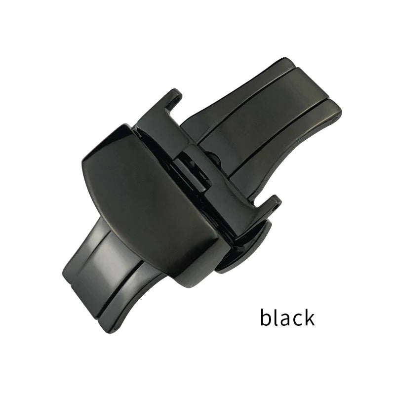 Bracciale con chiusura deployante in acciaio inossidabile, fibbia a farfalla pieghevole a doppio clic per cinturino orologio 12mm 14mm 16mm 20mm 22mm, strumenti in regalo