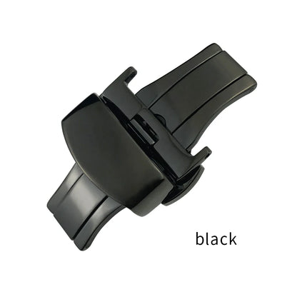 Bracciale con chiusura deployante in acciaio inossidabile, fibbia a farfalla pieghevole a doppio clic per cinturino orologio 12mm 14mm 16mm 20mm 22mm, strumenti in regalo