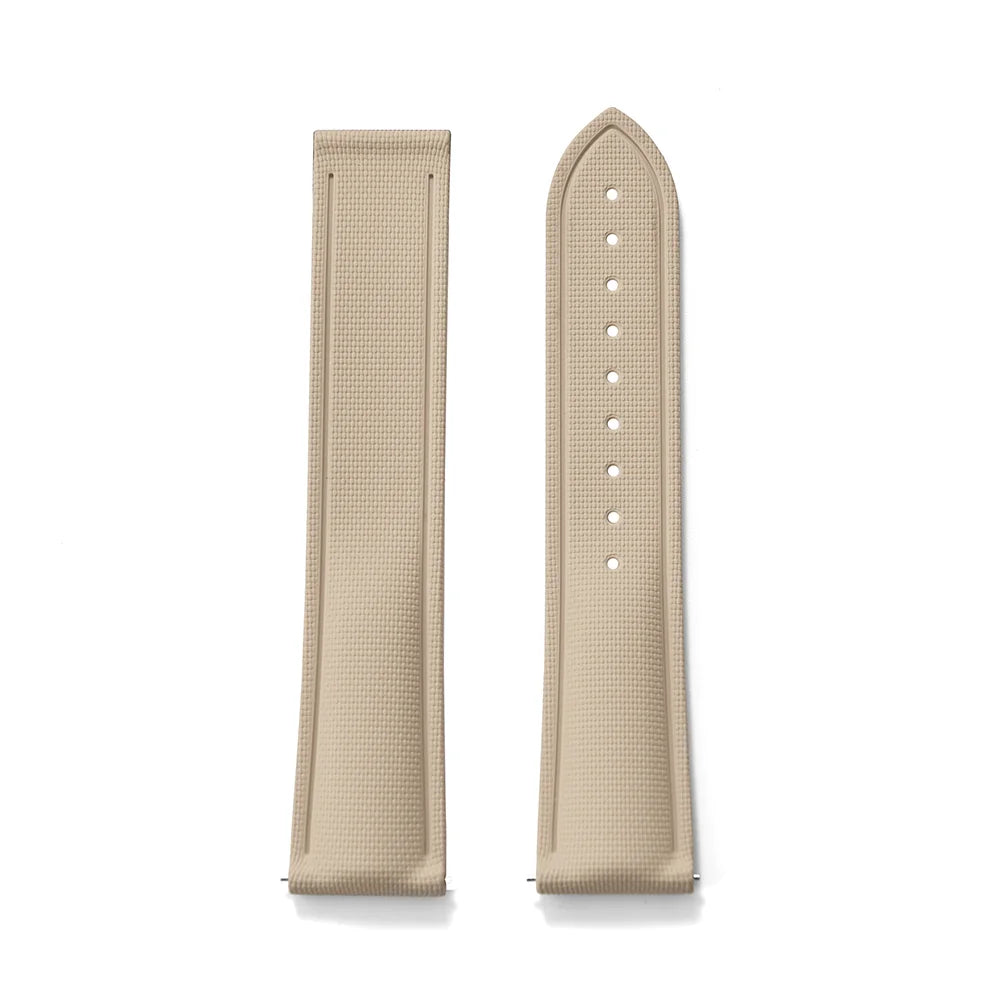 OZE Bracelet de montre en caoutchouc florocarbone - Rapide / Déployante - Universel