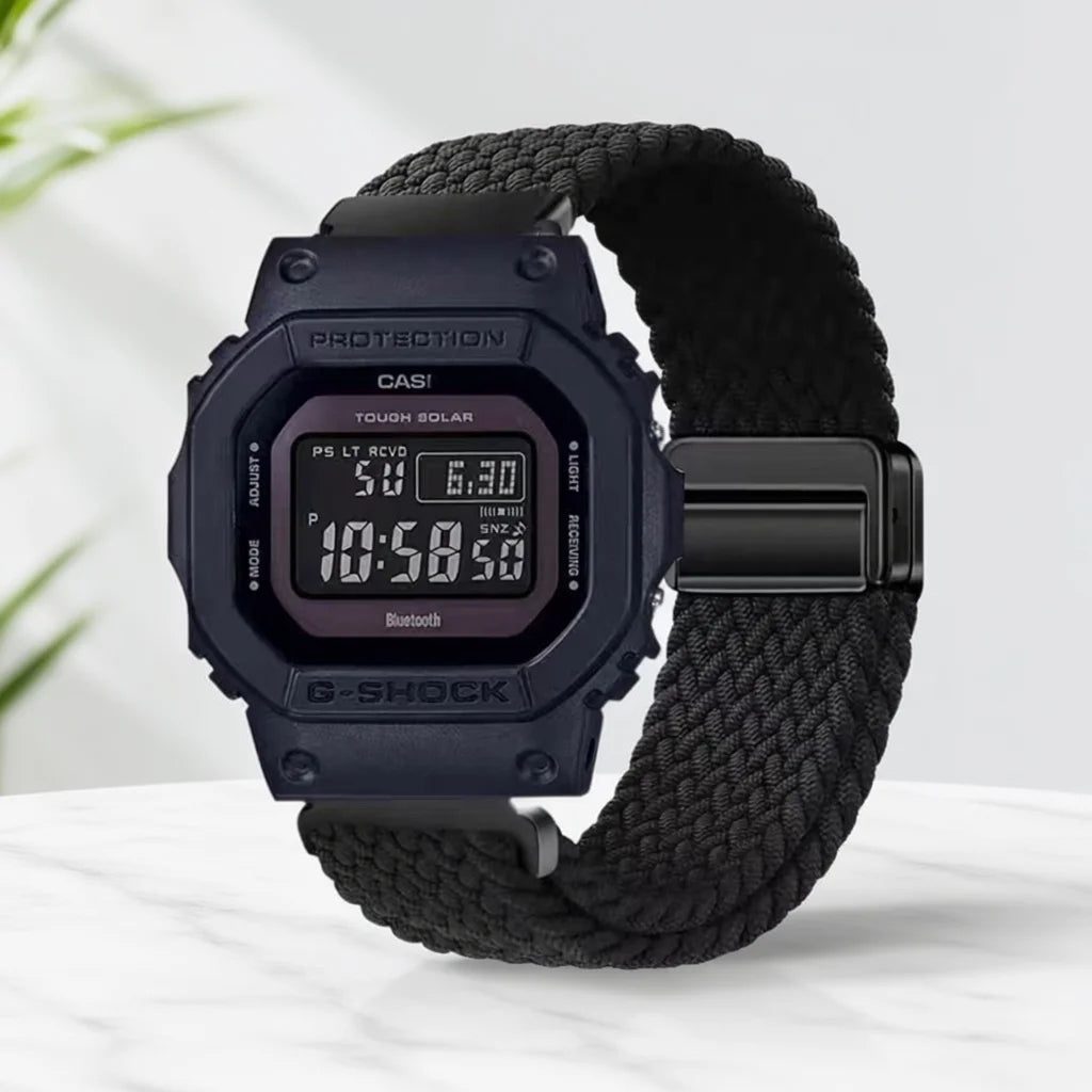 Bracelet en nylon de 18 mm pour montre Casio Small Square AE1200/1300/F91W/W218/F108, boucle magnétique élastique