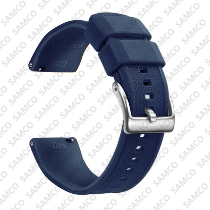 Bracelet de montre en Silicone de qualité supérieure, 18mm 20mm 22mm, à dégagement rapide, en caoutchouc, de remplacement