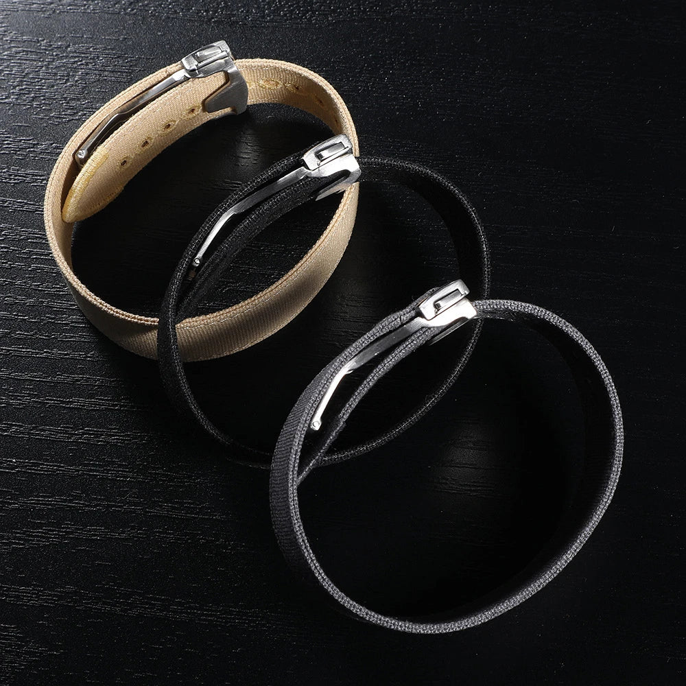Bracelet de montre en nylon premium avec fermoir déployant 20mm 22mm, bracelet de montre en toile brodée avec trou, boucle pliante pour Omega