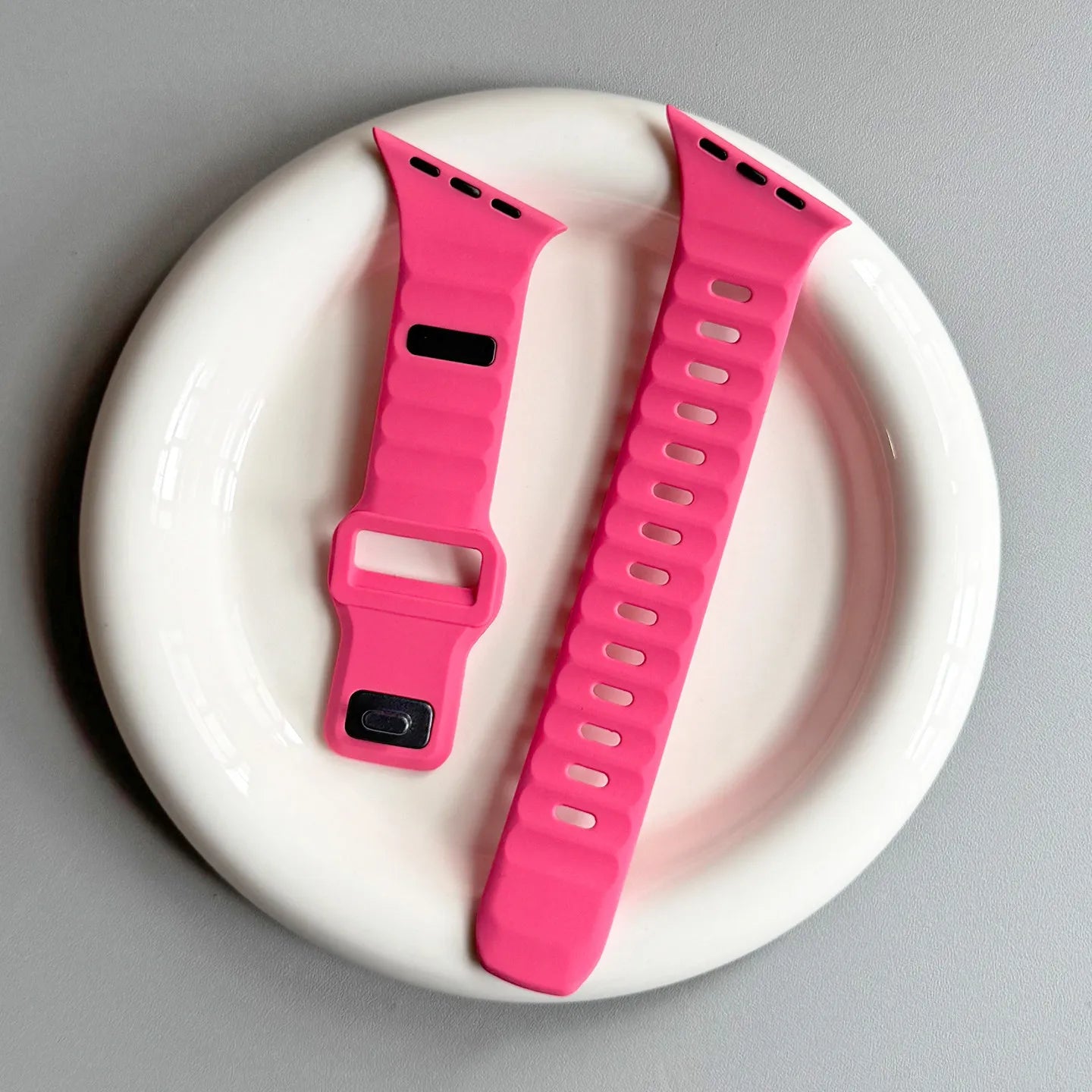Bracelet en silicone irrégulier pour Apple Watch Ultra 49mm 40mm 41mm 44mm 45mm 46mm Correa Bracelet iWatch Series 11 10 9 8 7 6 SE