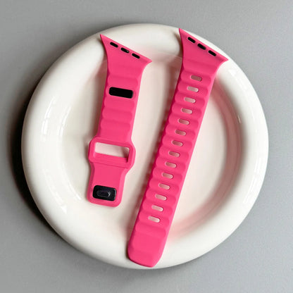 Bracelet en silicone irrégulier pour Apple Watch Ultra 49mm 40mm 41mm 44mm 45mm 46mm Correa Bracelet iWatch Series 11 10 9 8 7 6 SE
