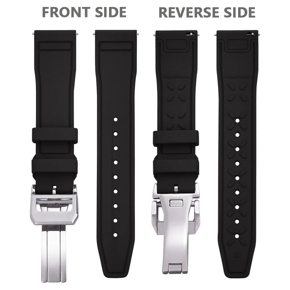 Bracelet en caoutchouc FKM 20mm 21mm 22mm pour montre IWC PILOT Portugal PORTOFINO, bracelet de plongée à libération rapide, montre connectée pour Huawei