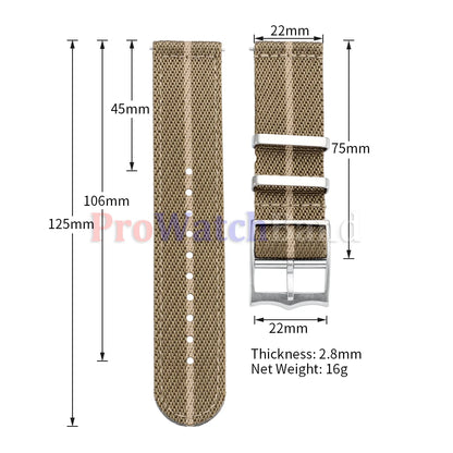 Cinturini per orologi in nylon a sgancio rapido per Rolex, Tudor, 20 mm, 22 mm, cinturino in tessuto per Seiko, cinturino sportivo