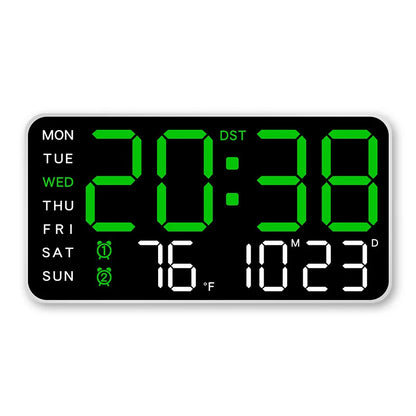 Horloge murale numérique à température, affichage LED, USB/batterie DST, grande Table, réveil pour salon, chambre à coucher, décorations de maison