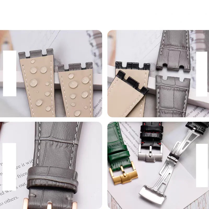 Bracelet de montre en cuir véritable pour Audemars Piguet Royal Oak Offshore AP 15400/15500/26331, Bracelet de remplacement pour hommes et femmes, 26mm
