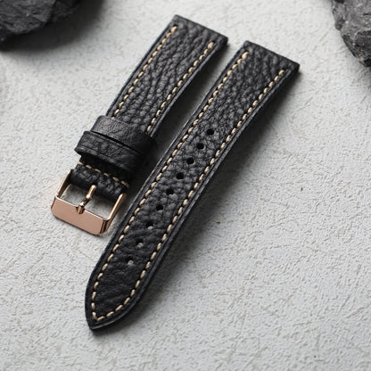 Cinturino in vera pelle italiana MBOX fatto a mano, cinturino da uomo in vera pelle marrone nera morbida non laminata da 18 20 22MM, cinturino per orologio in stile retrò