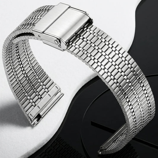 Cinturino per orologio in acciaio inossidabile da 20 mm 22 mm, cinturino di ricambio in maglia metallica traspirante per donne e uomini con barra a molla a sgancio rapido
