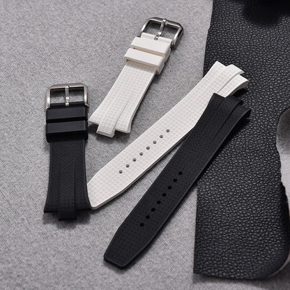 Bracelet de montre en caoutchouc fluoré pour série de documents plus proches, bracelets de montre FKM, bracelet de poignet, extrémité convexe, dégagement rapide, Citizen NJ0150, NJ0151, 9mm