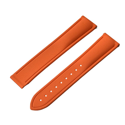 Bracelet de montre déployant de sport à motif tissé de haute qualité, 20mm 21mm 22mm, bracelet de montre en caoutchouc FKM