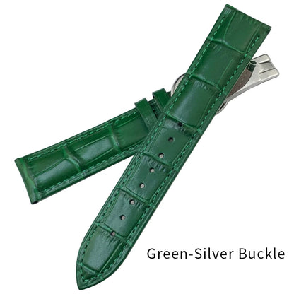 Cinturino per orologio in vera pelle, 19mm 20mm 21mm 22mm, per Patek PP Philippe 5167 5227, motivo coccodrillo, nero, blu, marrone, verde