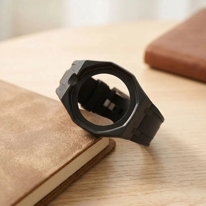 Kit de modification intégré pour Swatch x AP Royal Oak : Boîtier en céramique Pop + Bracelet en silicone pour convertir une montre de poche en bracelet de remplacement