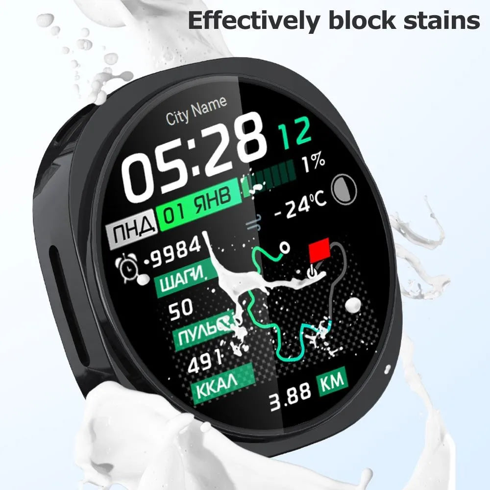 Stainless Steel Watch Band + Case for Samsung Galaxy Watch 8 40mm 44mm, Full Cover Metal Strap