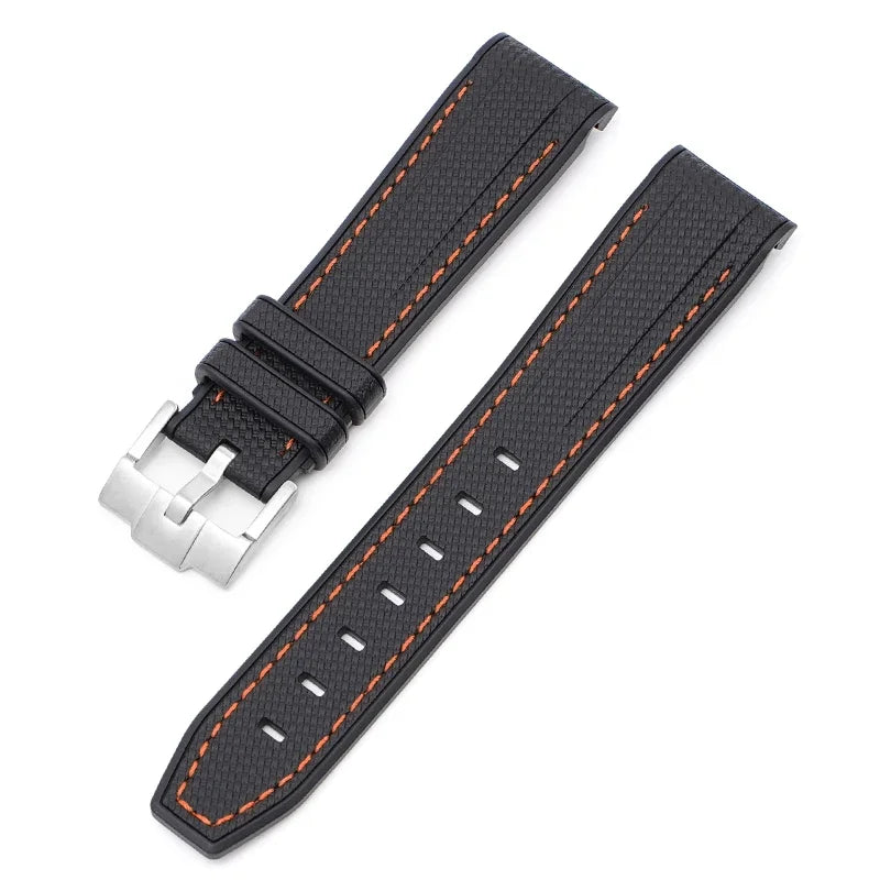 Bracelet de montre en caoutchouc et Silicone, 20mm, pour Omega X Swatch Joint MoonSwatch, pour Seamaster 300, pour hommes et femmes, extrémité incurvée