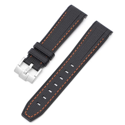 Bracelet de montre en caoutchouc et Silicone, 20mm, pour Omega X Swatch Joint MoonSwatch, pour Seamaster 300, pour hommes et femmes, extrémité incurvée
