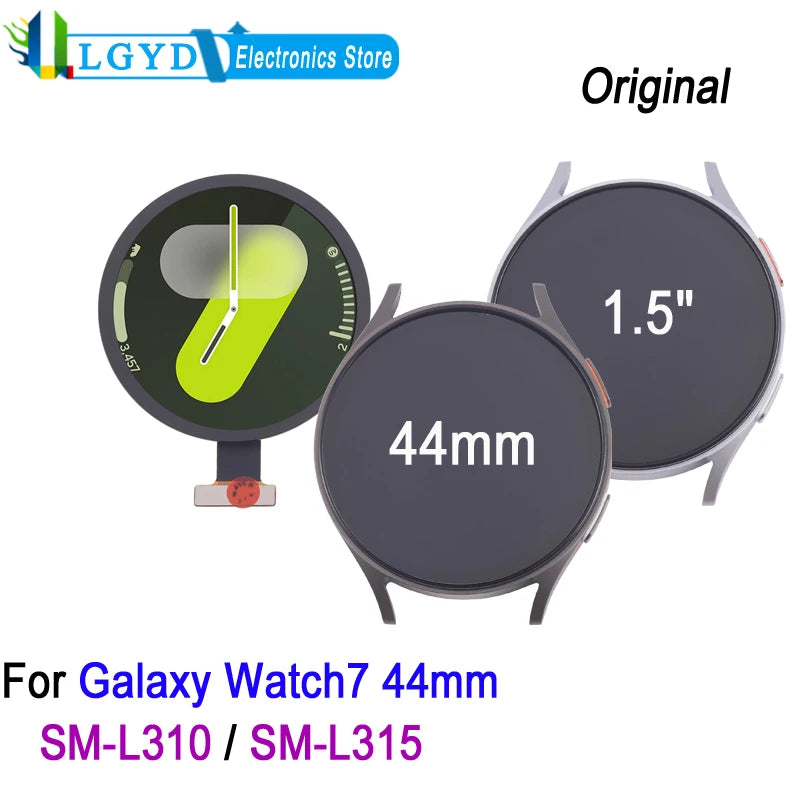 Schermo Super AMOLED originale per Samsung Galaxy Watch 7 44mm SM-L310 SM-L315, ricambio touchscreen da 1,5" per Watch7 44mm