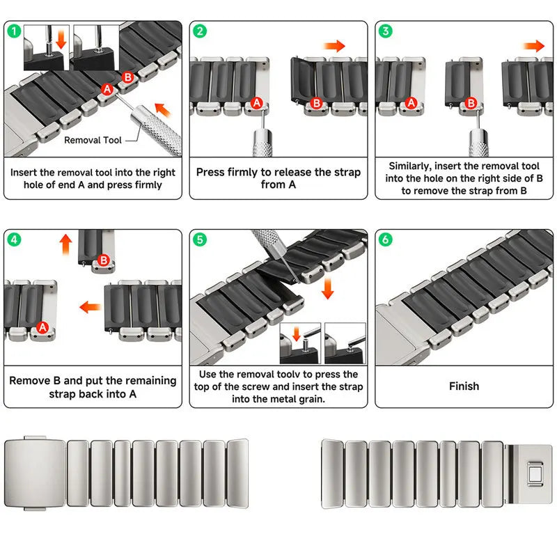 Bracelet de luxe + étui pour Samsung Galaxy Watch 8 40mm 44mm 8 Classic 46mm, étui à couverture complète, boucle magnétique
