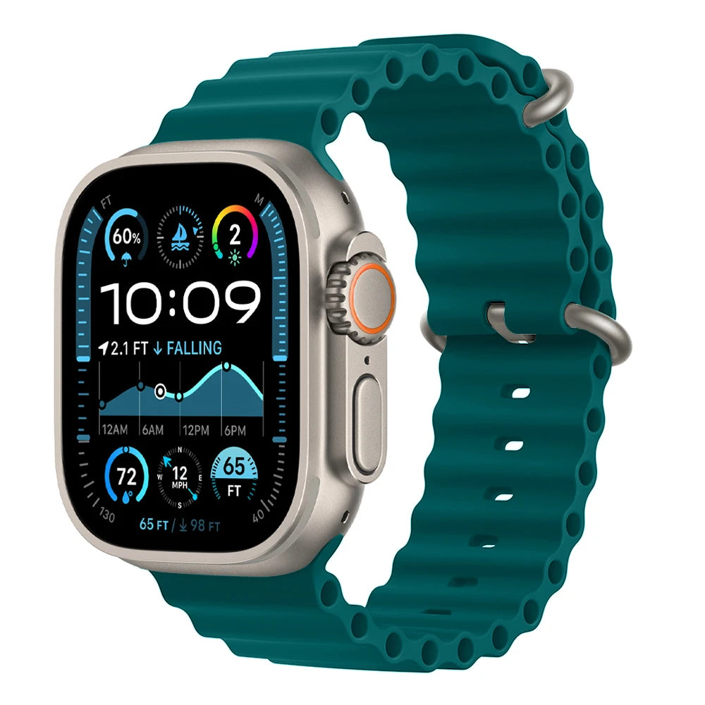 Bracelet Ocean pour Apple Watch Ultra 3 2, 49mm 46mm 44mm 40mm 45mm 41mm 42mm, Correa Bracelet iWatch Series 11 10 9 SE 8 7 6 5 4