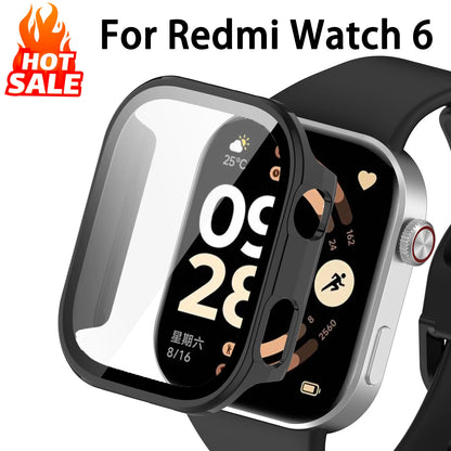 Xiaomi Redmi Watch 6用ケース＋ガラス、スクリーンプロテクター、強化ガラス製バンパー保護カバー、保護ケース、アクセサリー