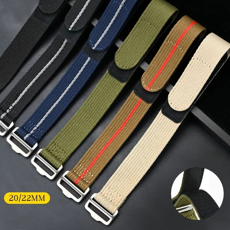 Correa de nailon para Seiko para Tudor, 20 mm 22 mm, cierre de velcro, correa de reloj militar impermeable para hombre, para Omega