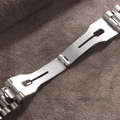 Bracelet en métal massif de 20mm pour bracelet en acier inoxydable à extrémité incurvée Rolex pour boucle présidentielle Oyster pour hommes argent or