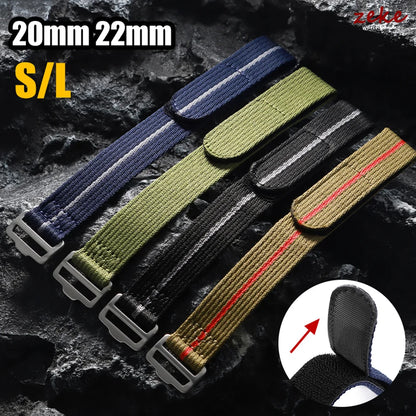 Bracelet en Nylon 20mm 22mm pour Seiko pour Tudor, attache à crochet et boucle, Bracelet de montre militaire étanche pour hommes pour Omega