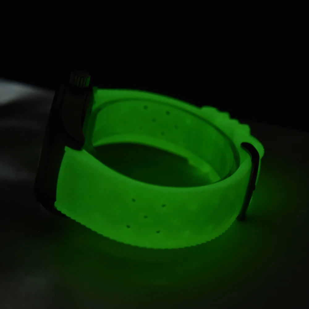 New Luminous Tropical FKM Rubber Watch Band 20mm 22mm Luminous Quick Release Smart Watch Band Sport Strap for Omega