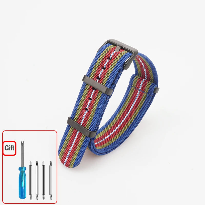 Cinturino per orologio NATO, paracadute in nylon elastico