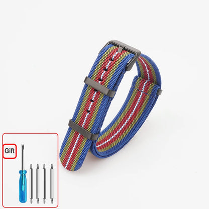 Cinturino per orologio NATO, paracadute in nylon elastico