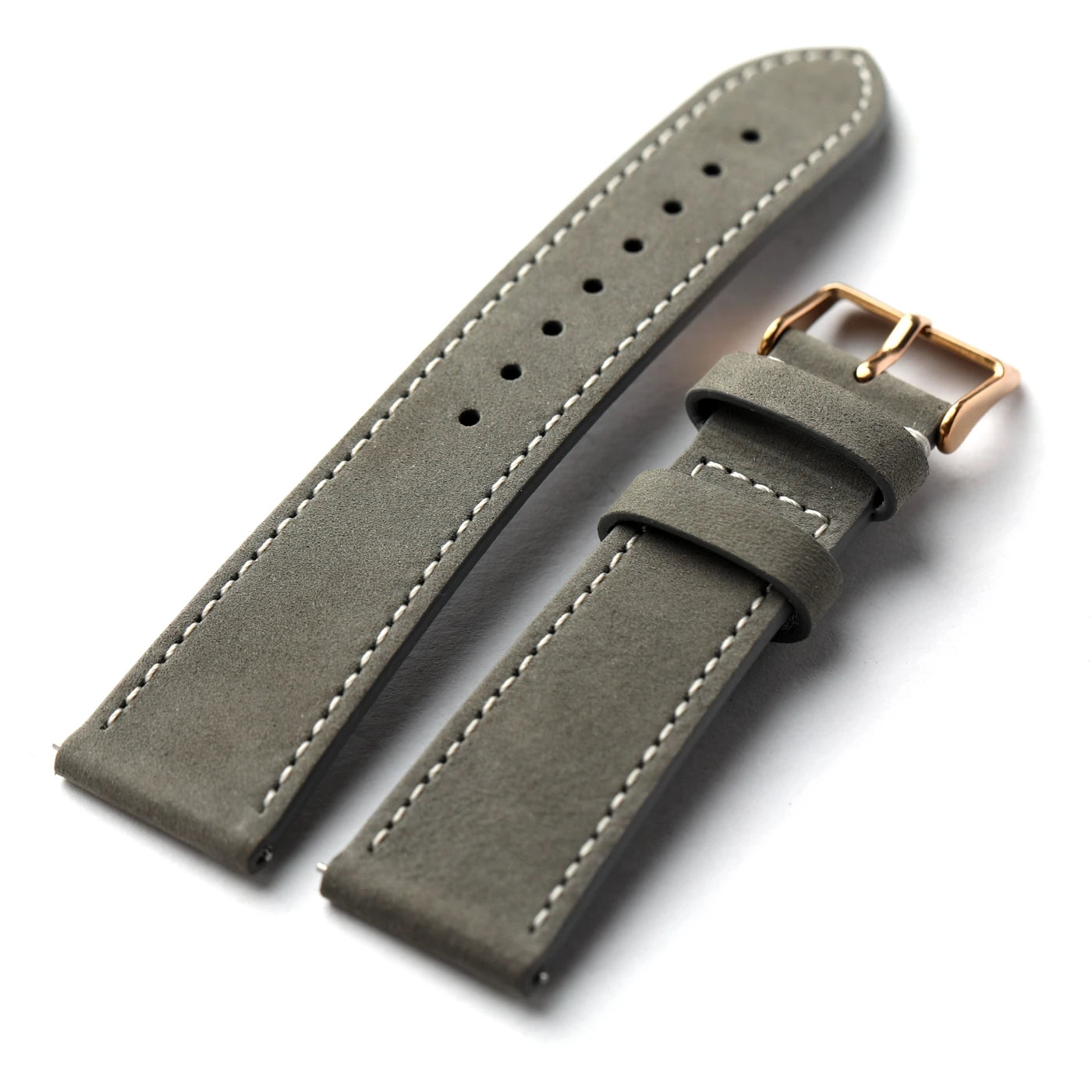 Bracelet en cuir givré fait à la main, 18 19 20 22MM, à dégagement rapide, en cuir de vache souple, vintage, bracelet de montre taille S/M pour hommes
