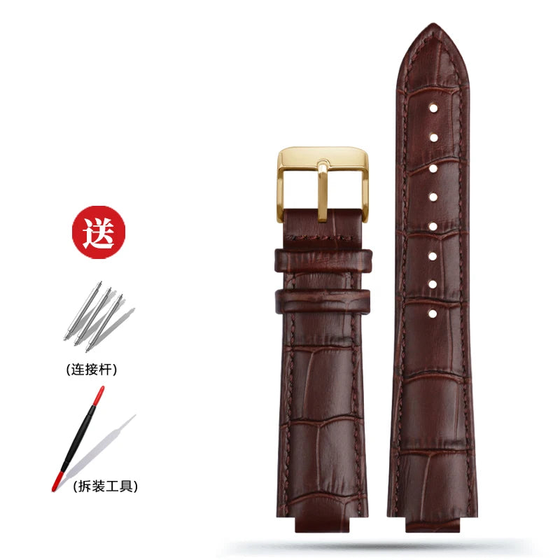 Cinturino dedicato per orologio LV serie Drum Q1121 per uomo e donna, cinturino in vera pelle Q114k.