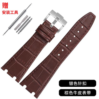 Bracelet de montre en cuir véritable pour Audemars Piguet Royal Oak Offshore AP 15400/15500/26331, Bracelet de remplacement pour hommes et femmes, 26mm