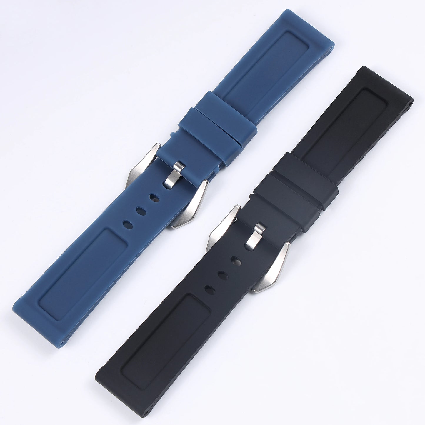 Bracelet de montre universel en silicone 20-26 mm noir jaune bleu vert rouge en caoutchouc pour Panerai Seiko Casio Huawei Samsung