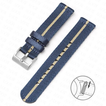 Bracelet en Nylon souple pour hommes et femmes, 18mm, 20mm, 22mm, 24mm, pour Omega Seamaster 007, toile à dégagement rapide, remplacement du bracelet de montre pour Seiko Casio